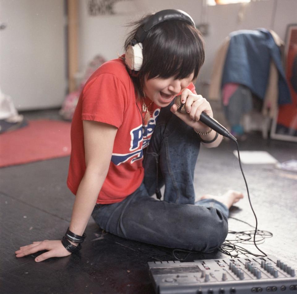 <div class="inline-image__caption"><p>Karen O of the Yeah Yeah Yeahs recording in Brooklyn, New York.</p></div> <div class="inline-image__credit">Emily Wilson Photography/Utopia</div>