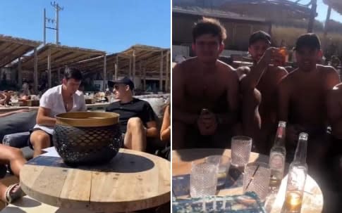 Maguire pictured poolside on holiday - Instagram