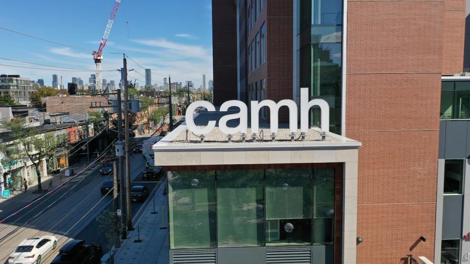 The Centre for Addiction and Mental Health (CAMH) and surrounding areas are pictured from a drone on 28-Sep, 2021. Surrounding areas include: College Street and Chinatown (south of CAMH), Spadina Avenue and Kensington Market (south and west of CAMH), University of Toronto campus (north and east of CAMH). See exterior CAMH signage. 