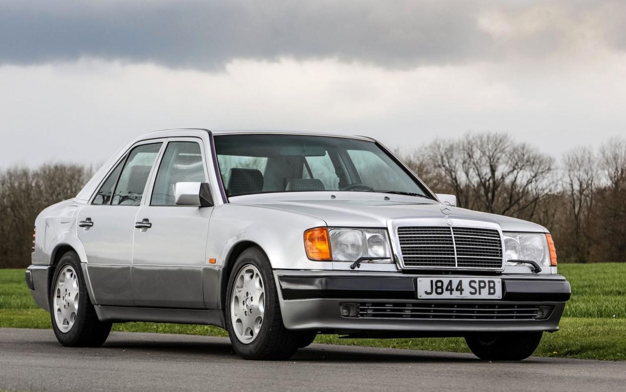 The classic Mercedes 500E belonging to Rowan Atkinson has been put up for sale at auction - BNPS