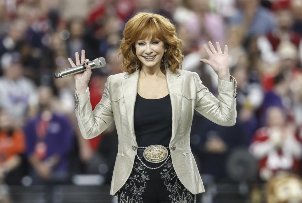Country icon Reba McEntire took to Instagram to refute a claim that she was angry with Taylor Swift during the 2024 Super Bowl. JOHN G MABANGLO/EPA-EFE/Shutterstock