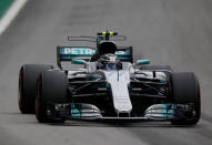 Formula One F1 - Brazilian Grand Prix 2017 - Sao Paulo, Brazil - November 11, 2017 Mercedes' Valtteri Bottas during qualifying REUTERS/Ueslei Marcelino