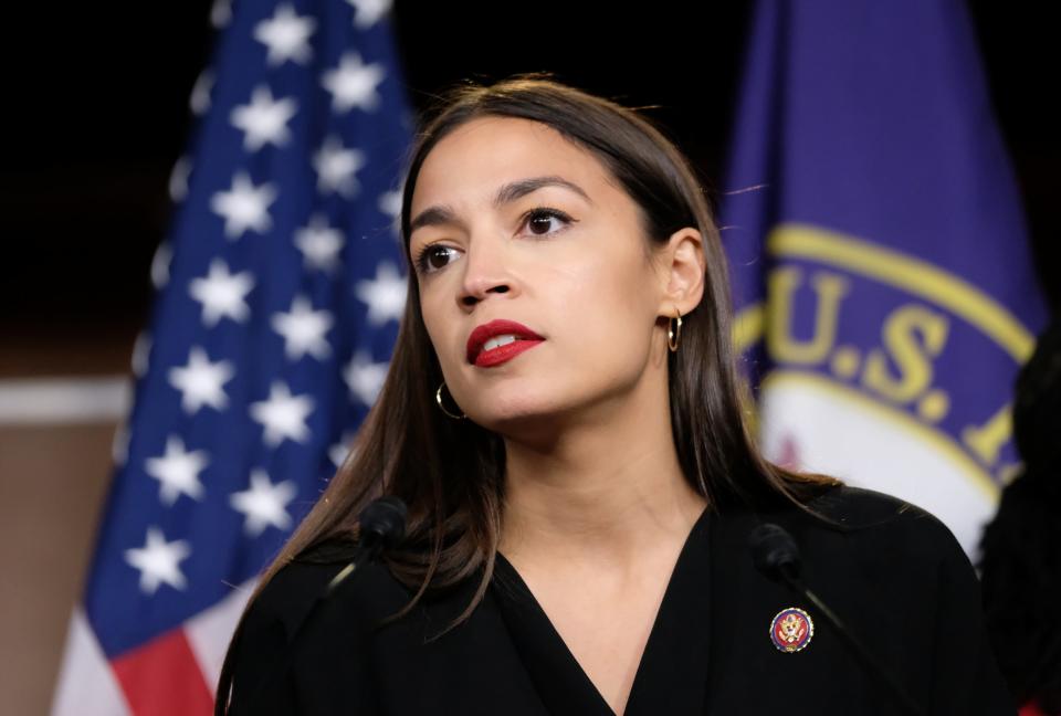 The so-called “squad” consists of Alexandria Ocasio-Cortez (pictured) Ilhan Omar, Ayanna Pressley and Rashida Tlaib (Getty Images)