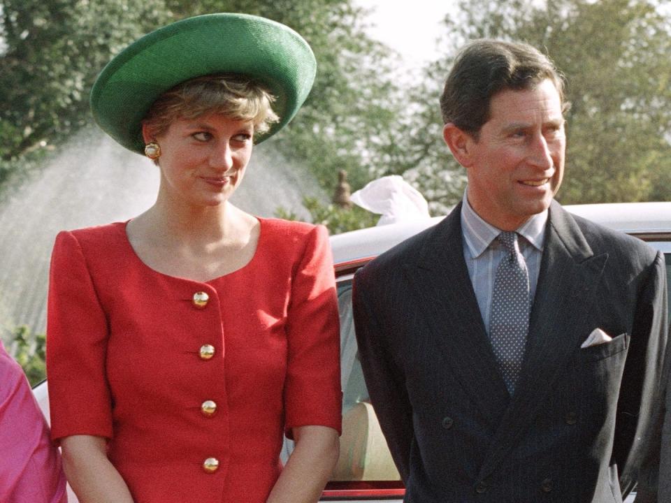 Diana, Princess of Wales, and the then-Prince Charles announced their separation in 1992. Here, they are pictured in India in February that year (Getty)