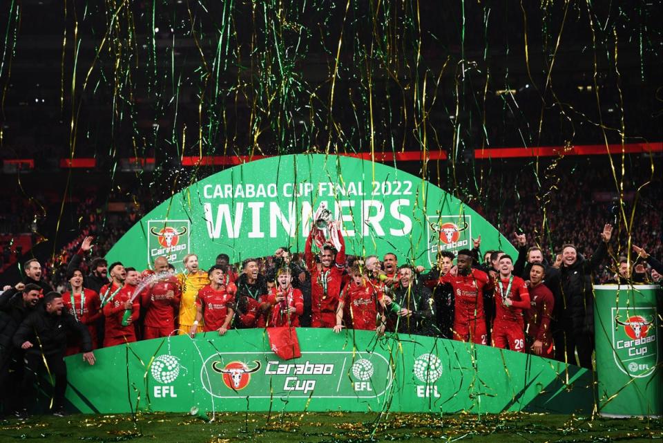 Liverpool beat Chelsea on penalties in the 2022 Carabao Cup final at Wembley (Getty Images)