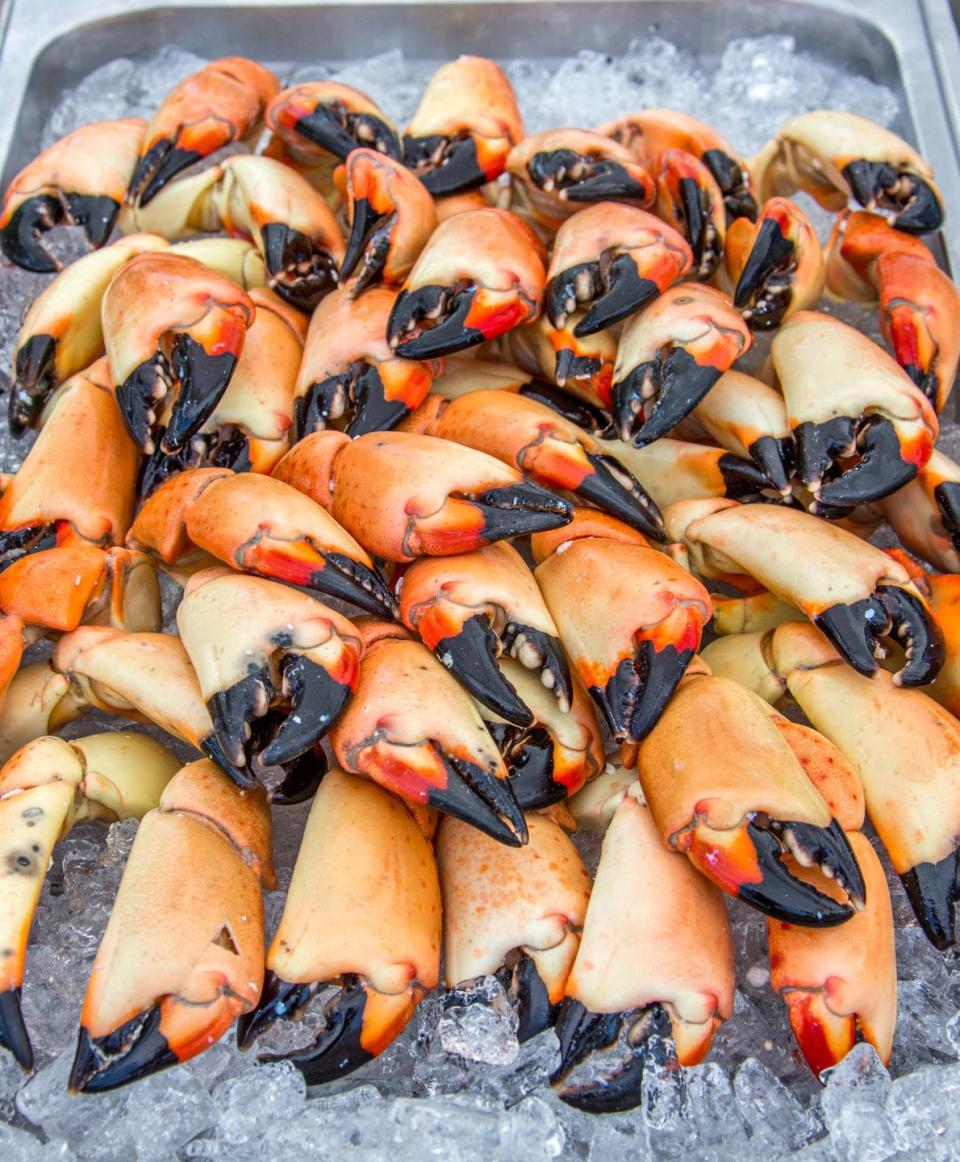 <p>Stone crab harvest season begins in October, and these shellfish are high in protein and low in calories and sugar. Plus, they contain <a href="http://ods.od.nih.gov/factsheets/Chromium-HealthProfessional/" rel="nofollow noopener" target="_blank" data-ylk="slk:chromium;elm:context_link;itc:0;sec:content-canvas" class="link ">chromium</a>, a nutrient that helps metabolize blood sugar. Keeping blood sugar levels stable is a key component of <a href="https://www.redbookmag.com/body/health-fitness/news/g2751/real-women-weight-loss-stories/" rel="nofollow noopener" target="_blank" data-ylk="slk:weight loss;elm:context_link;itc:0;sec:content-canvas" class="link ">weight loss</a>, since fluctuations lead to energy crashes that can encourage you to reach for a quick <a href="https://www.redbookmag.com/body/healthy-eating/g2869/high-sugar-food/" rel="nofollow noopener" target="_blank" data-ylk="slk:sugar fix;elm:context_link;itc:0;sec:content-canvas" class="link ">sugar fix</a>. (Hello, Twizzlers!)</p>