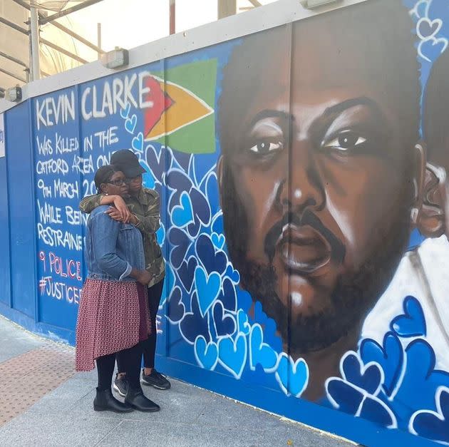 Wendy Clarke, Kevin's mother, and his sister Tellecia