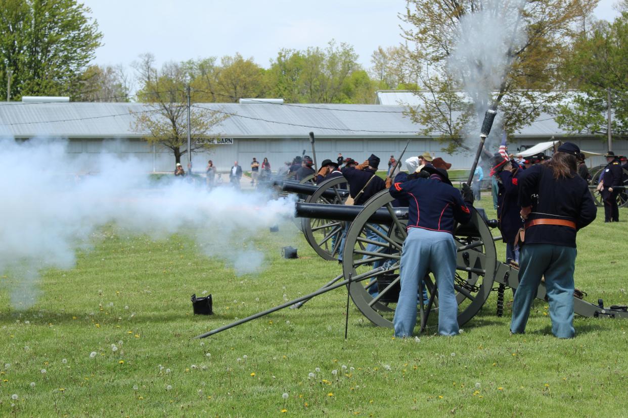 The cannon-firing demonstration taking place at the Civil War Show on Saturday at the Richland County Fairgrounds.