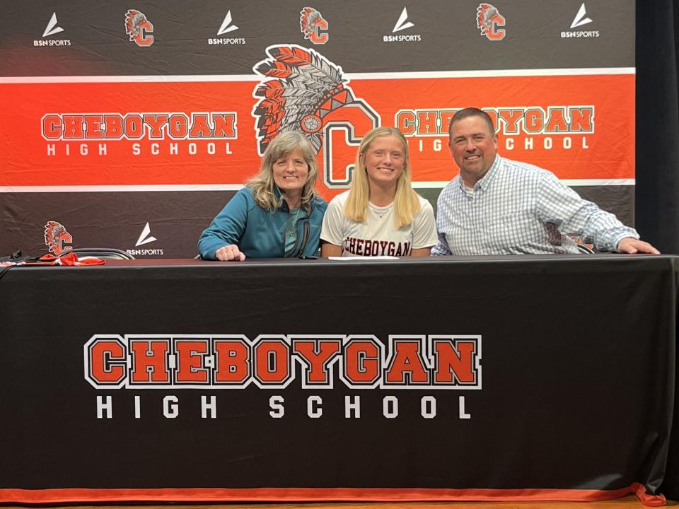 With family, coaches, teammates and other supporters present in Cheboygan's auditorium on Monday, senior Taylor Bent officially signed to play women's soccer at Grand Rapids Community College next season.