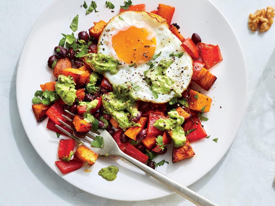 Southwestern Sweet Potato and Egg Hash