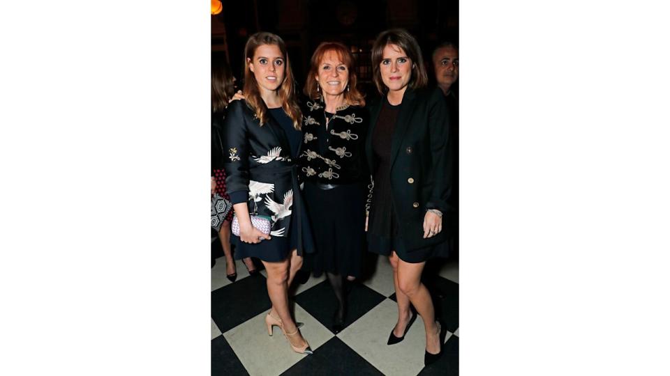 Princess Beatrice of York, Sarah Ferguson, Duchess of York and Princess Eugenie of York 