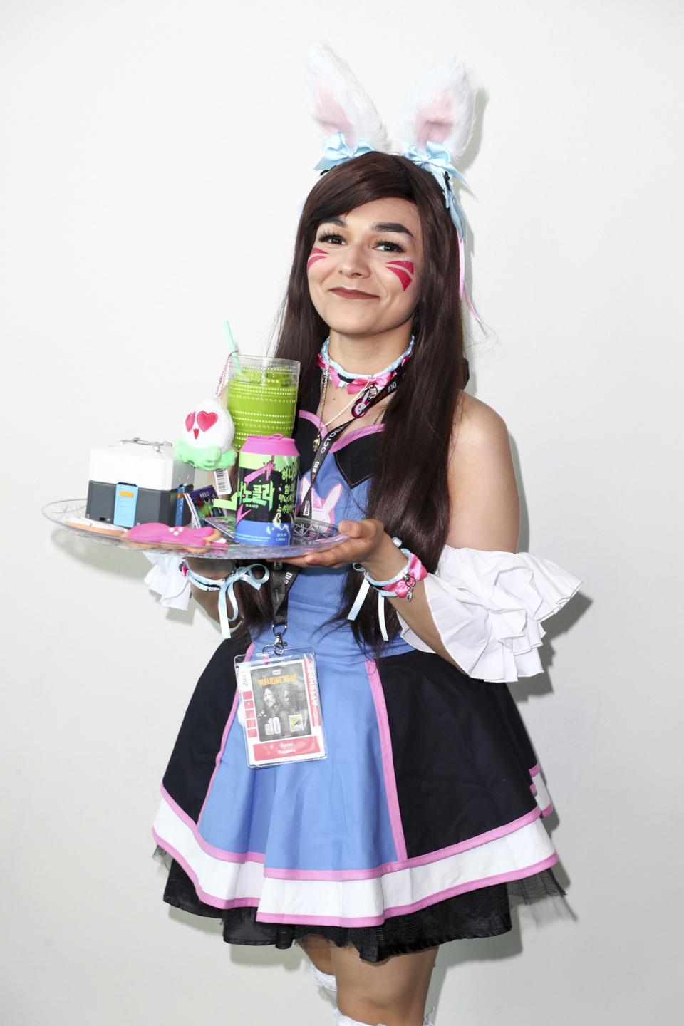 D.Va maid from Overwatch cosplayer