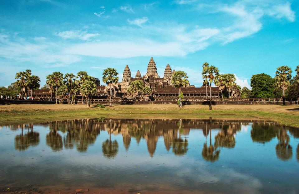 <p><strong><a rel="nofollow noopener" href="https://www.tripadvisor.co.uk/Attraction_Review-g297390-d317907-Reviews-Angkor_Wat-Siem_Reap_Siem_Reap_Province.html" target="_blank" data-ylk="slk:What the reviewers said:;elm:context_link;itc:0;sec:content-canvas" class="link ">What the reviewers said:</a> '</strong>The buildings of Angkor Wat are truly magnificent. Together they give a glimpse of what it must have taken to become one of the most influential civilisations in South East Asia.'</p><p><a rel="nofollow noopener" href="https://www.tripadvisor.co.uk/Hotels-g297390-Siem_Reap_Siem_Reap_Province-Hotels.html" target="_blank" data-ylk="slk:BOOK NOW;elm:context_link;itc:0;sec:content-canvas" class="link ">BOOK NOW</a></p>