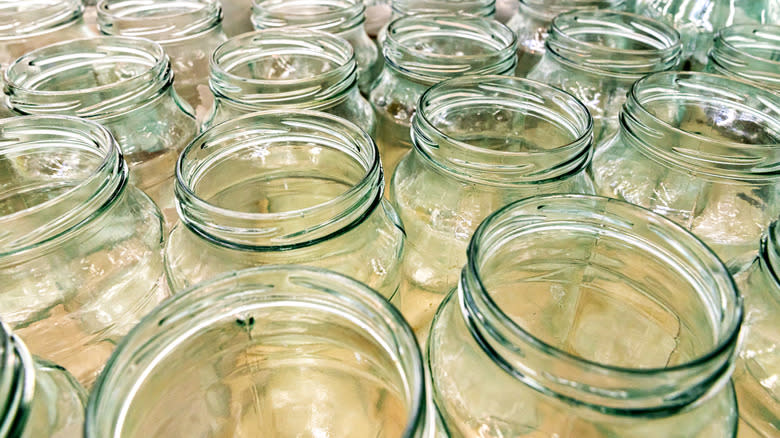 Empty canning jars