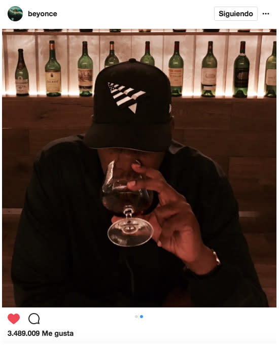 Jay Z se dio su vinito. Instagram @beyonce