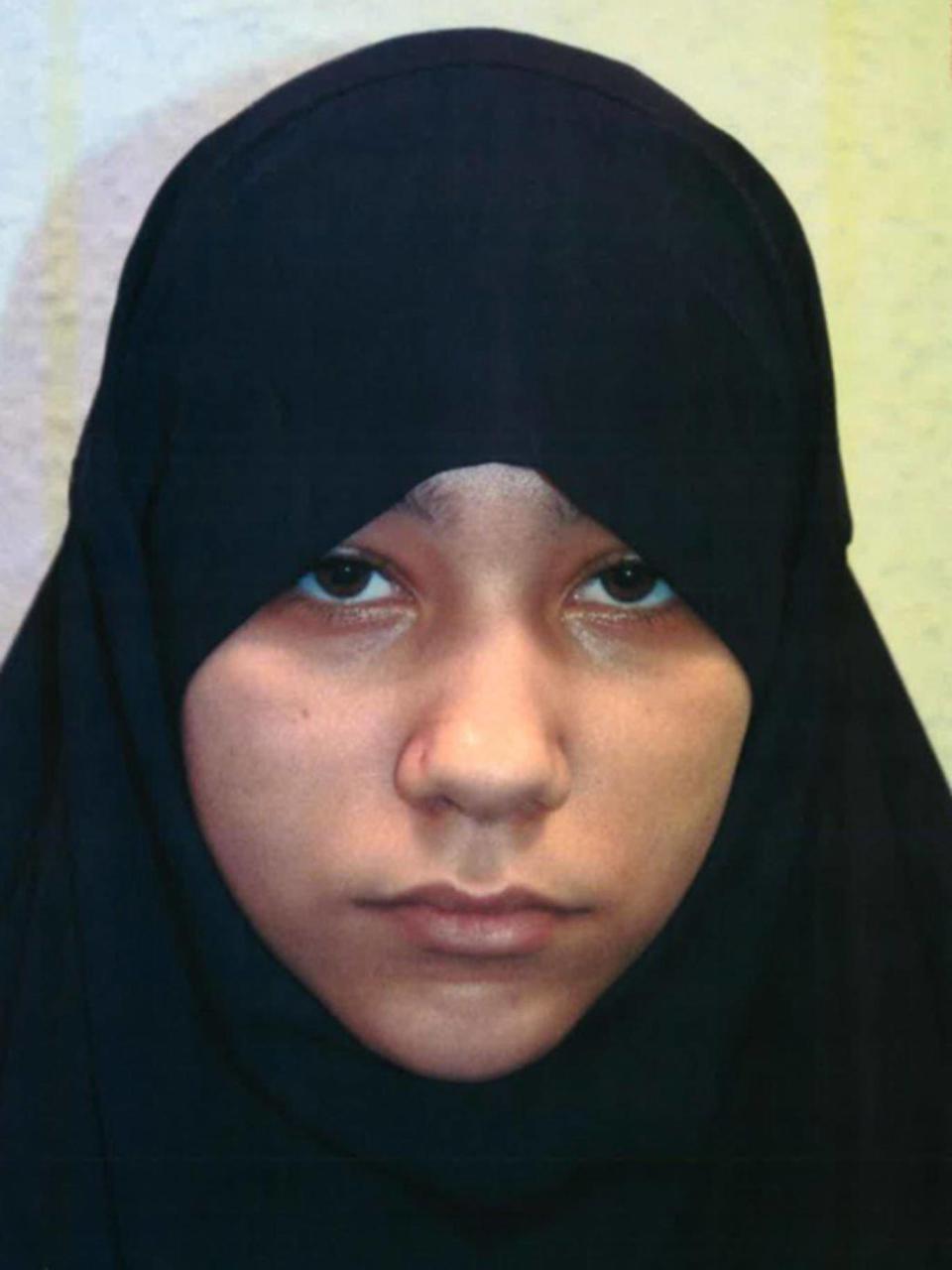 Safaa Boular, 18, plotted to launch a terror attack in Britain after being prevented from joining Isis in Syria (Metropolitan Police)