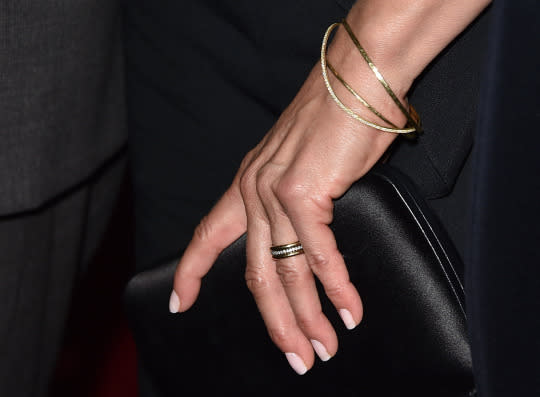 Jennifer Aniston’s gold and diamond wedding band.