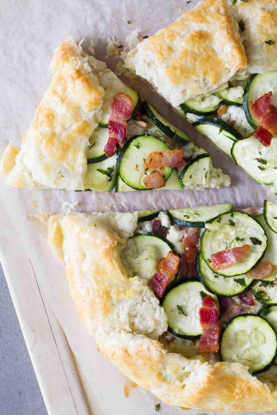 zucchini recipes bacon ricotta tart