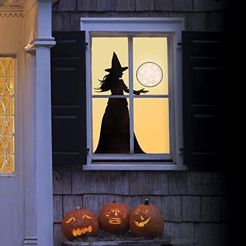 Halloween Witch and Moon Window Cling