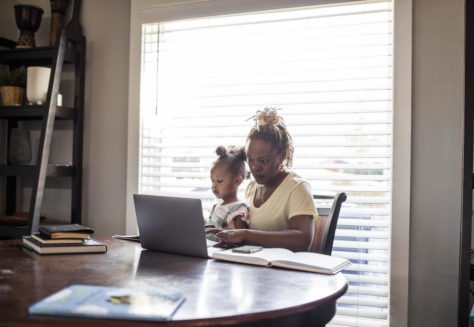 In September/October 2020, women were doing 99% more unpaid childcare than men, according to official figures. Photo: Getty Images