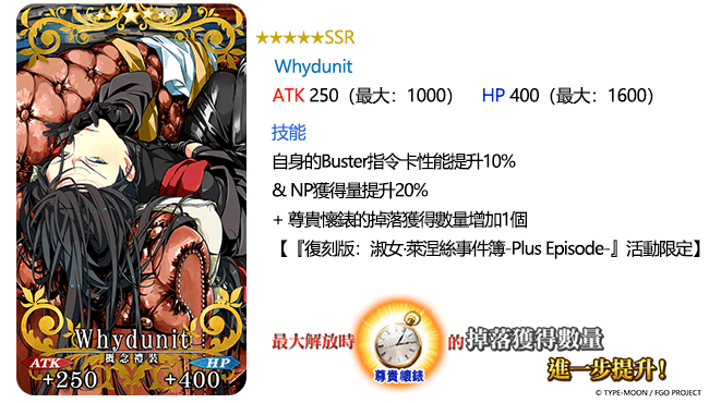 登場禮裝★5（SSR）Whydunit