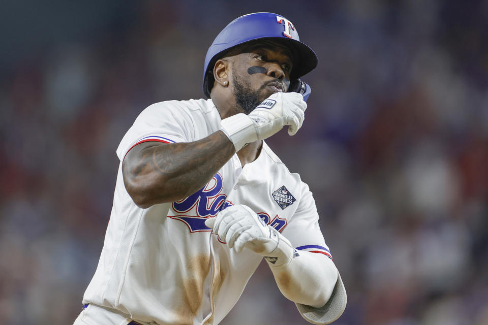 Adolis García。（MLB Photo by Carmen Mandato/Getty Images）