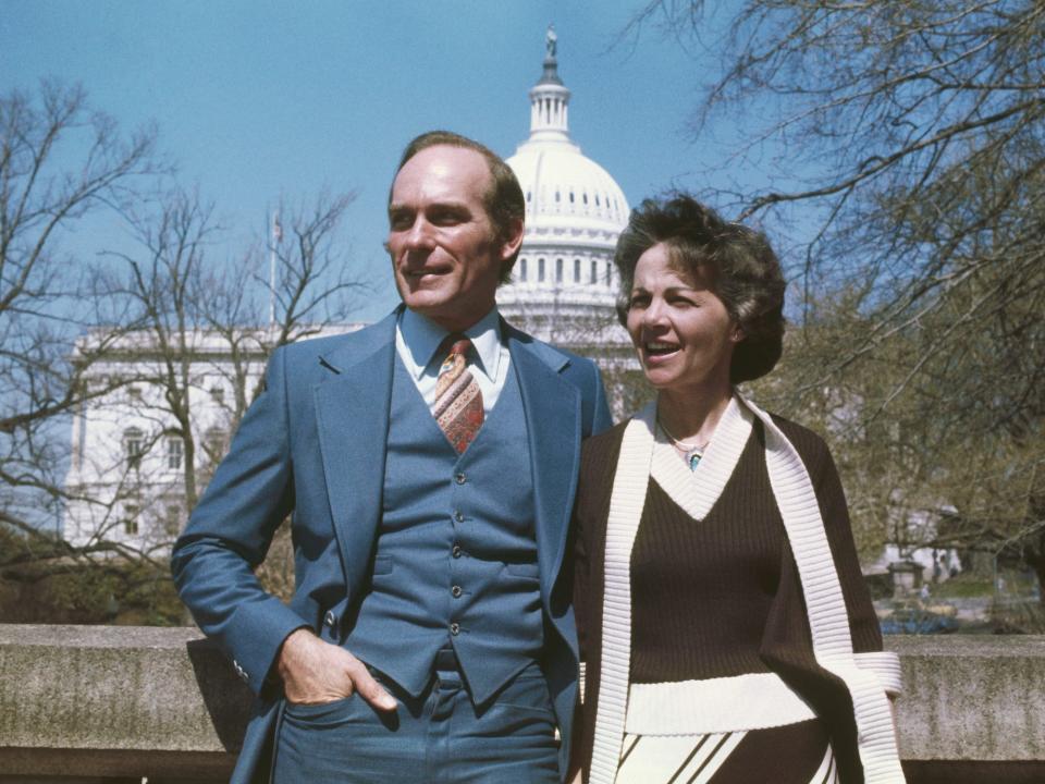 Jacobs and Keys outside the Capitol in 1977.