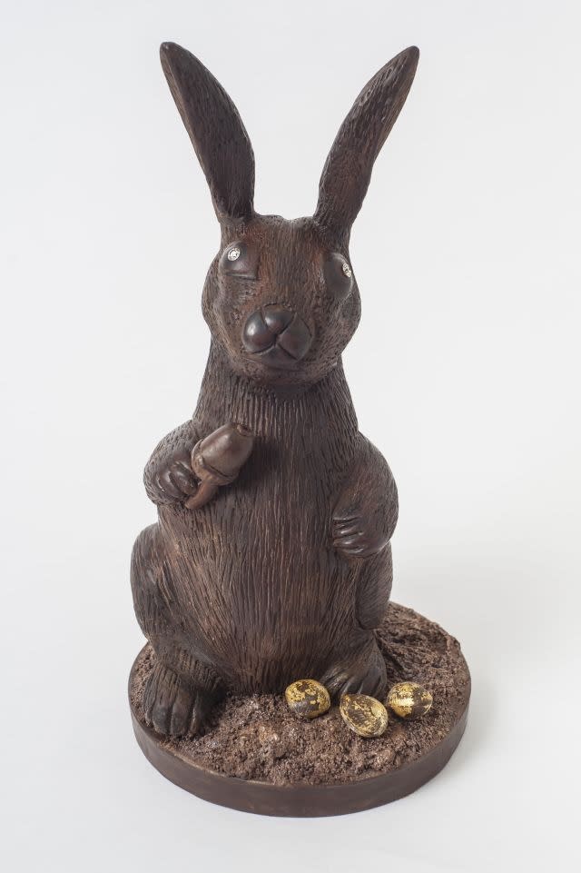 Diamond-studded chocolate easter bunny