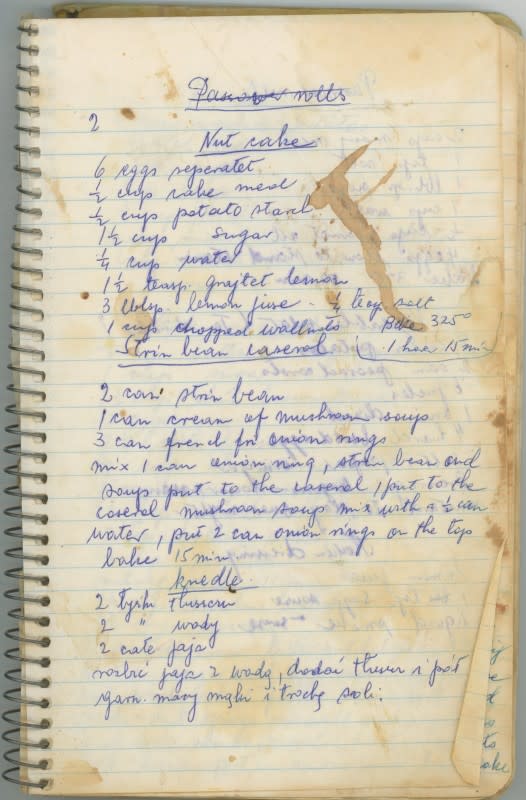 An example of handwritten recipes deciphered by Chef Elana Karp.<p>Courtesy of Elana Karp</p>