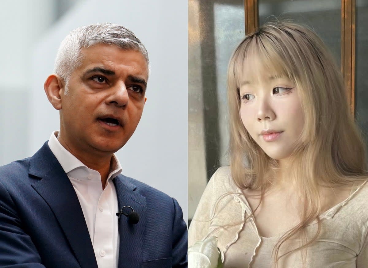 Sadiq Khan and tragic Kamonnan Thiamphanit, 27 (PA and Metropolitan Police)