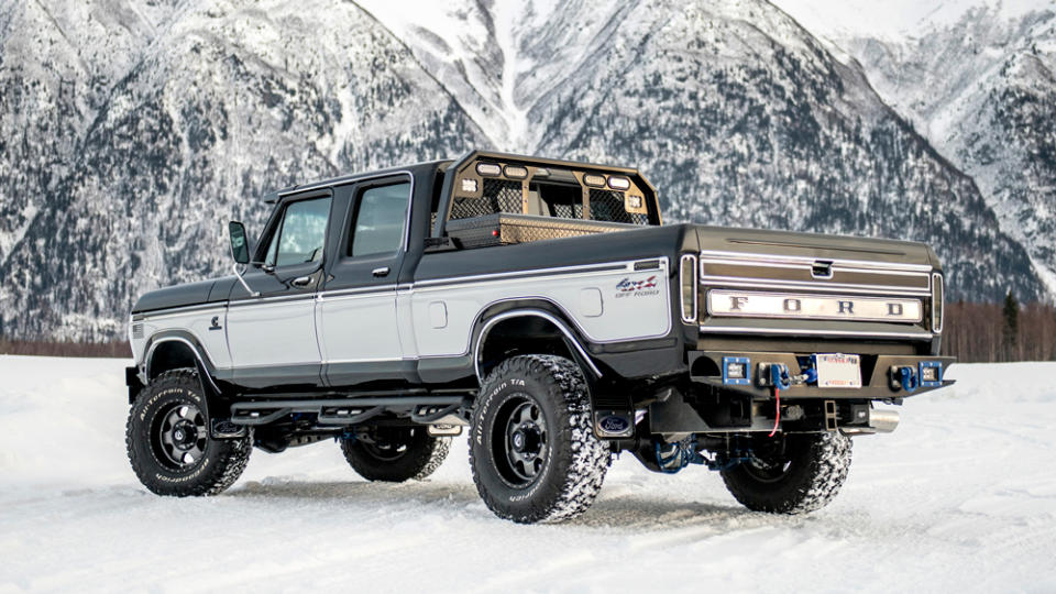 A 1975 Ford F-250 restomod pickup.