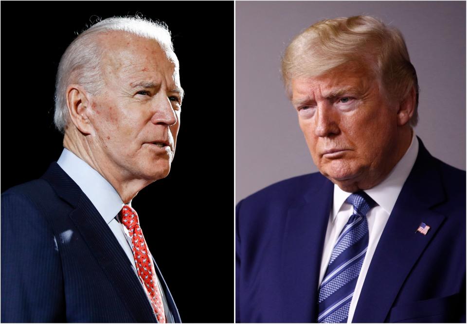 Donald Trump (right) is accusing Joe Biden of taking drugs before the final Democratic presidential debate. AP (AP)