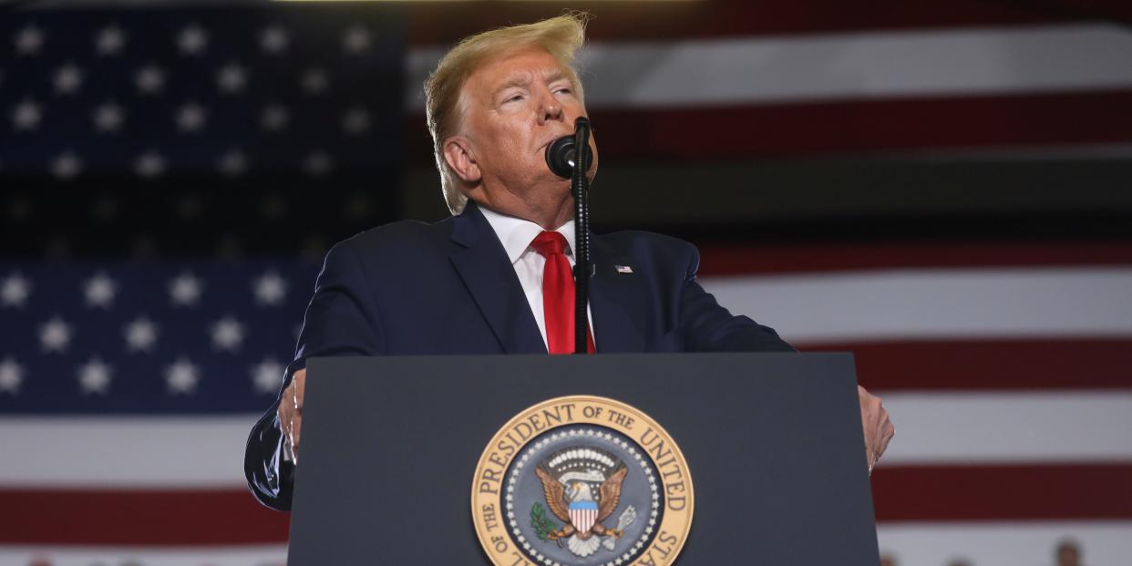 FILE PHOTO: U.S. President Donald Trump speaks at a campaign rally in Wildwood, New Jersey, U.S. January 28, 2020. REUTERS/Leah Millis