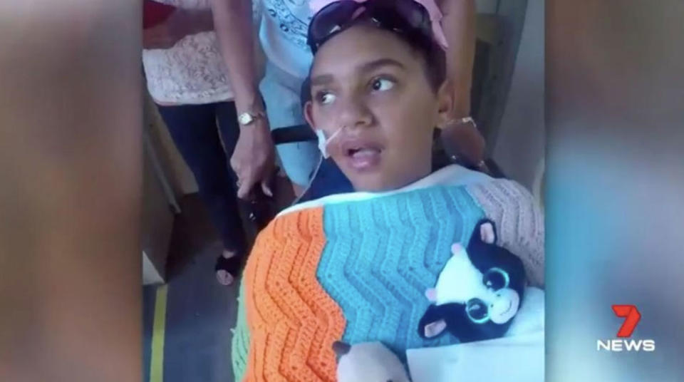 The 11-year-old was almost killed, but has since defied medical expectations. Photo: 7 News