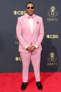 <p>brings the fun in a pink tuxedo with matching bow tie. </p>