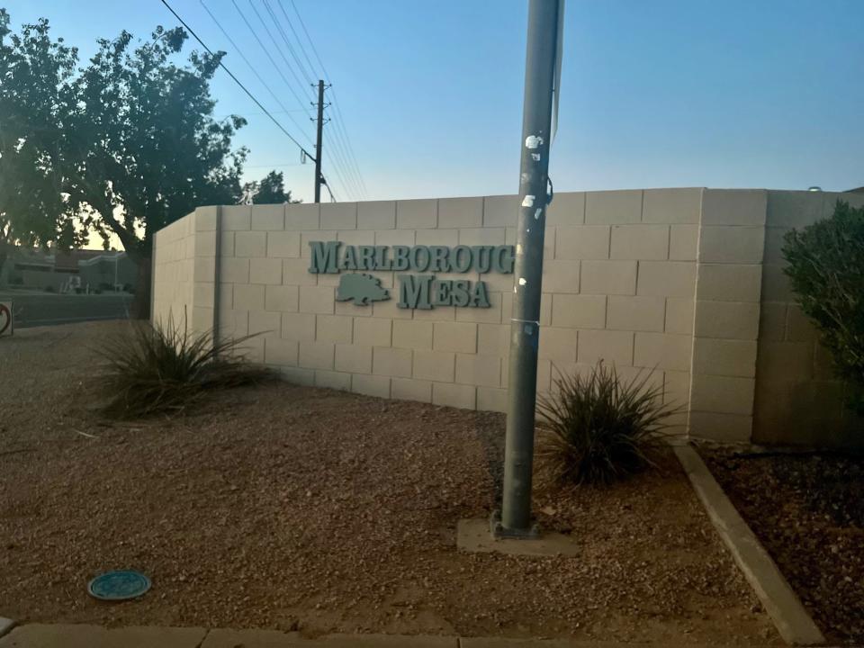 The sign for Marlborough Mesa Park.