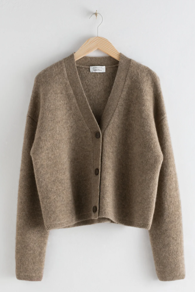 & Other Stories Boxy Wool Blend Classic Cardigan