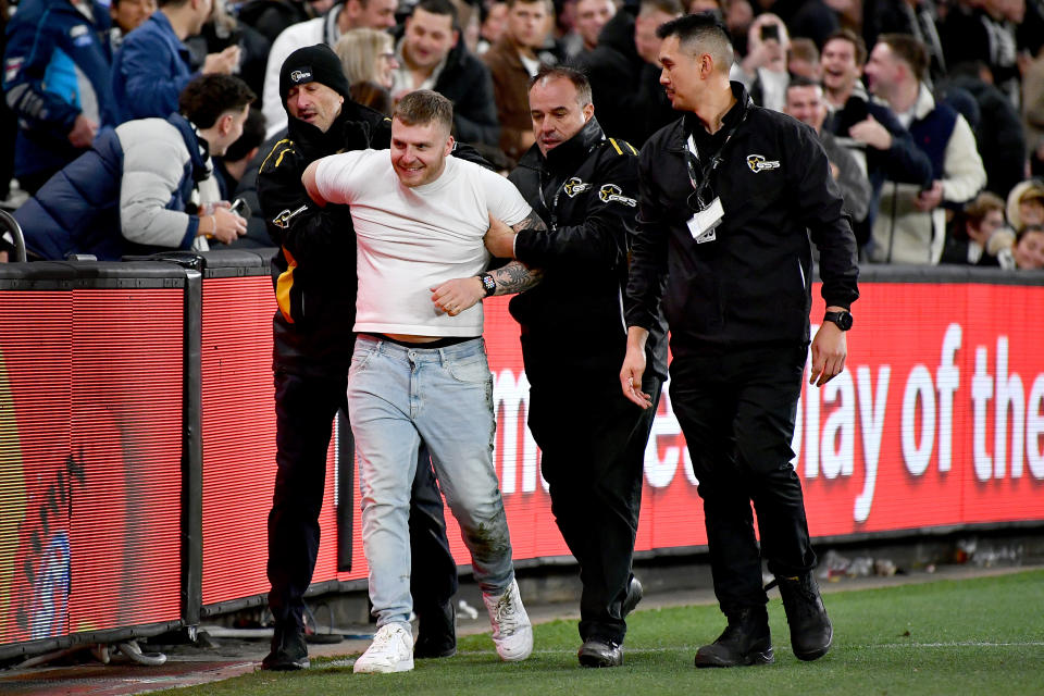 The pitch invader at the MCG.