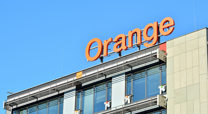 Sign Orange. Company signboard Orange.