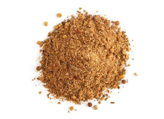 <em>behr-behr-EE</em>    A spice mixture made up of chili peppers, garlic, ginger, dried basil, korarima, rue, white and black pepper, and fenugreek.    <strong>How to Use:</strong> Use it as a rub for meats or as a seasoning in stews and braises.    <strong>Origin:</strong> Ethiopia and Eritrea.    <strong>Recipe:</strong> <a href="http://www.huffingtonpost.com/2012/03/01/almazrsquos-ethiopian-d_n_1314516.html" target="_hplink">Doro Wat</a>    <strong><a href="http://www.deandeluca.com/herbs-and-spices/herbs-spices/berbere-by-see-smell-taste.aspx" target="_hplink">Berbere</a> at DeanandDeluca.com, $30</strong>