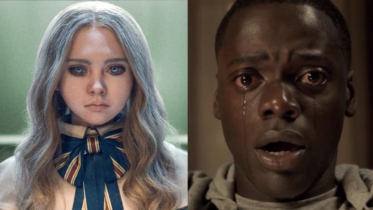  M3GAN and Daniel Kaluuya in Get Out side by side 