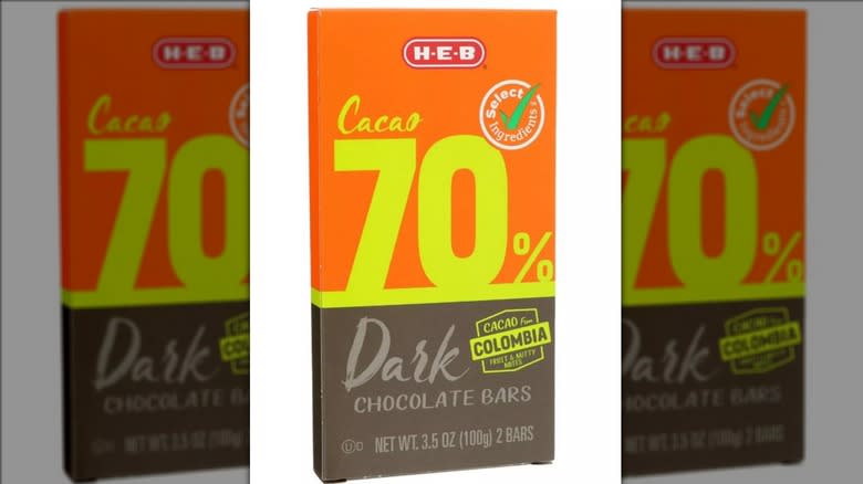 HEB dark chocolate bar