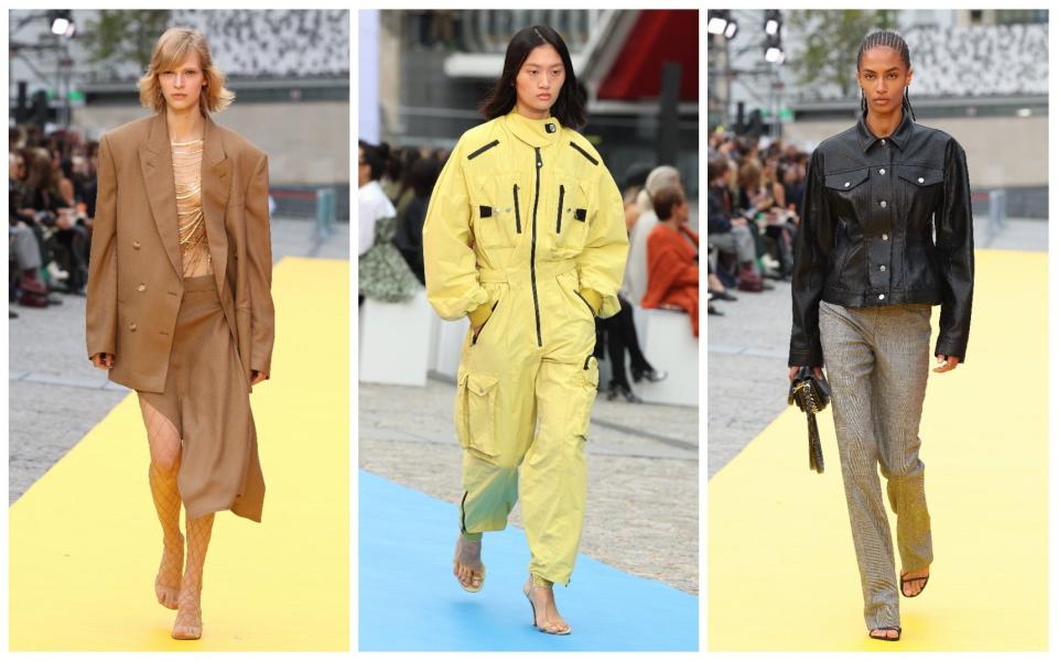 Models walk the runway at the Stella McCartney Womenswear Spring/Summer 2023 show in Paris