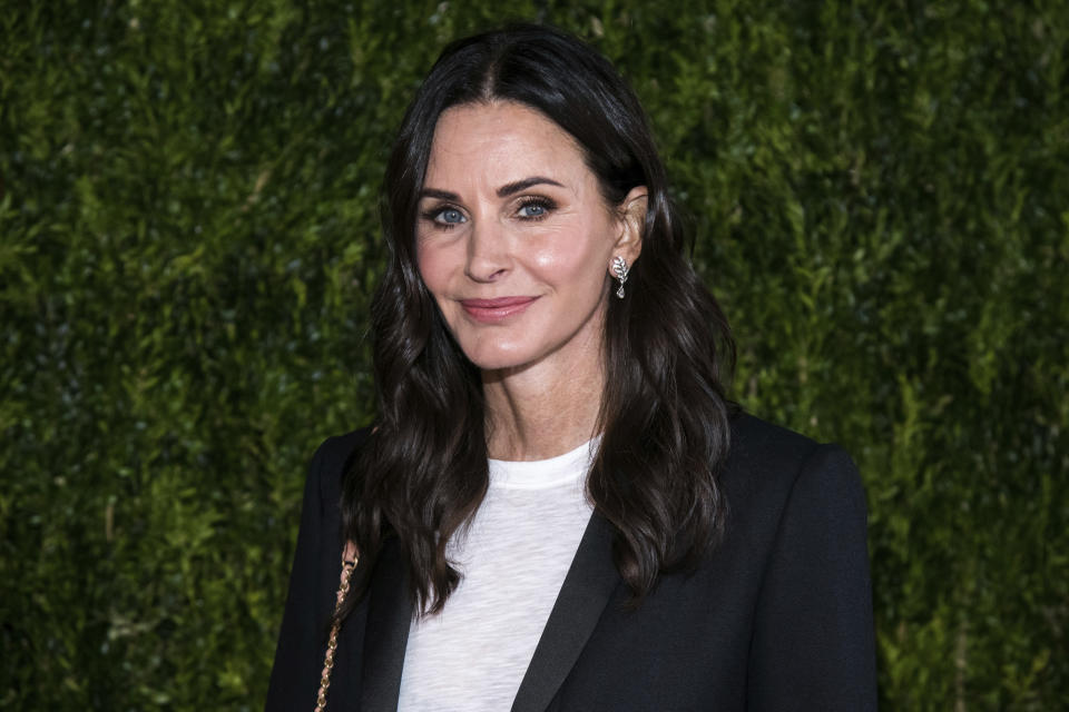 Courteney Cox attends Through Her Lens: The Tribeca Chanel Women's Filmmaker Program Luncheon at Locanda Verde on Tuesday, Oct. 16, 2018, in New York. (Photo by Charles Sykes/Invision/AP)