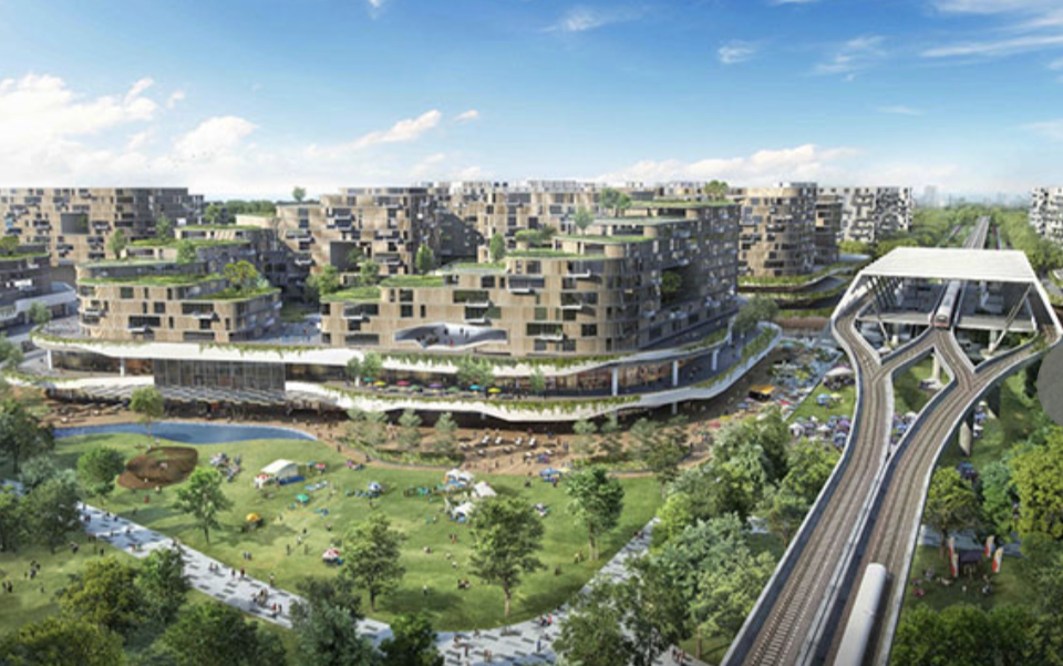 Tengah will be Singapore’s first smart and sustainable town, with green features and smart technologies. (Source: HDB)