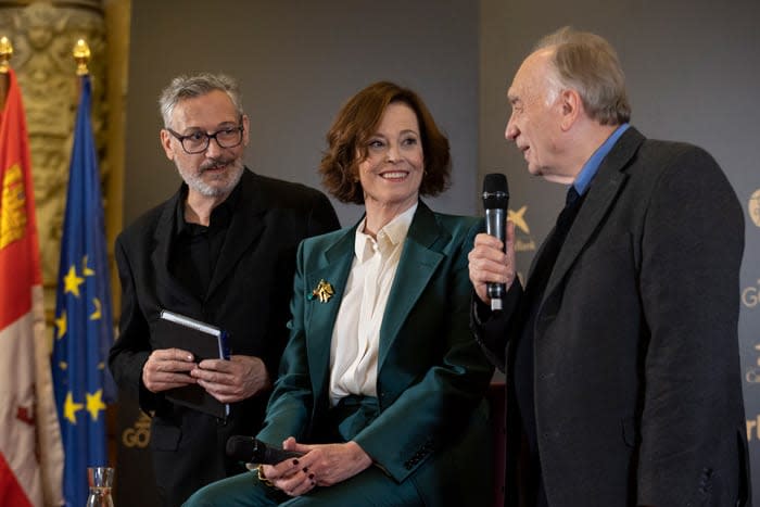 Sigourney Weaver en Valladolid antes de recoger el Goya Internacional