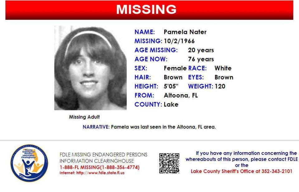 Pamela Nater was last seen in Altoona on Oct. 2, 1966.