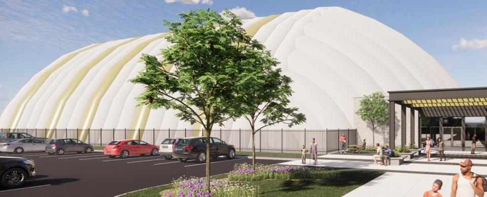 This is a rendering of the Chandler Park air dome from 2022.