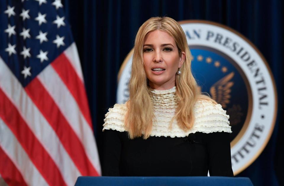 Advisor to US President Donald Trump, his daughter Ivanka Trump, speaks at a fireside chat on tax reform: FREDERIC J,. BROWN/AFP/Getty Images