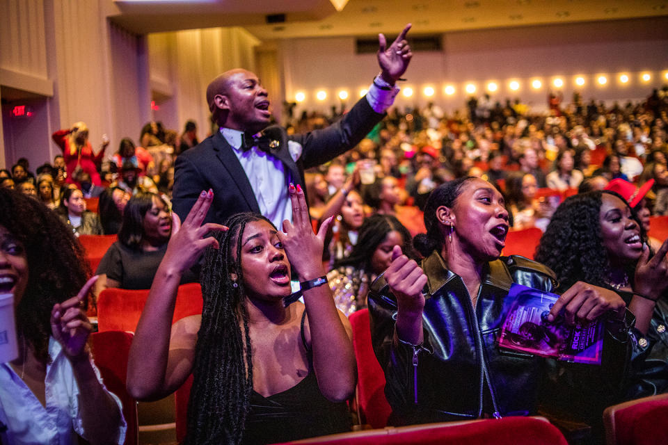 Rick Ross performs with Orchestra Noir during Red Bull Symphonic rehearsals at the Atlanta Symphony Hall in Atlanta, Georgia on November 4th, 2022.